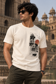 The Indian Edit charcoal graphic T-shirt product image