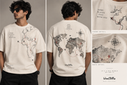 WeeCloths World Map Travel cream T-shirt product detail