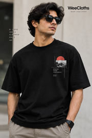WeeCloths Higher Than Yesterday fitted black T-shirt product detail