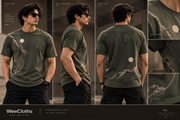 WeeCloths Still Exploring fitted olive T-shirt product image