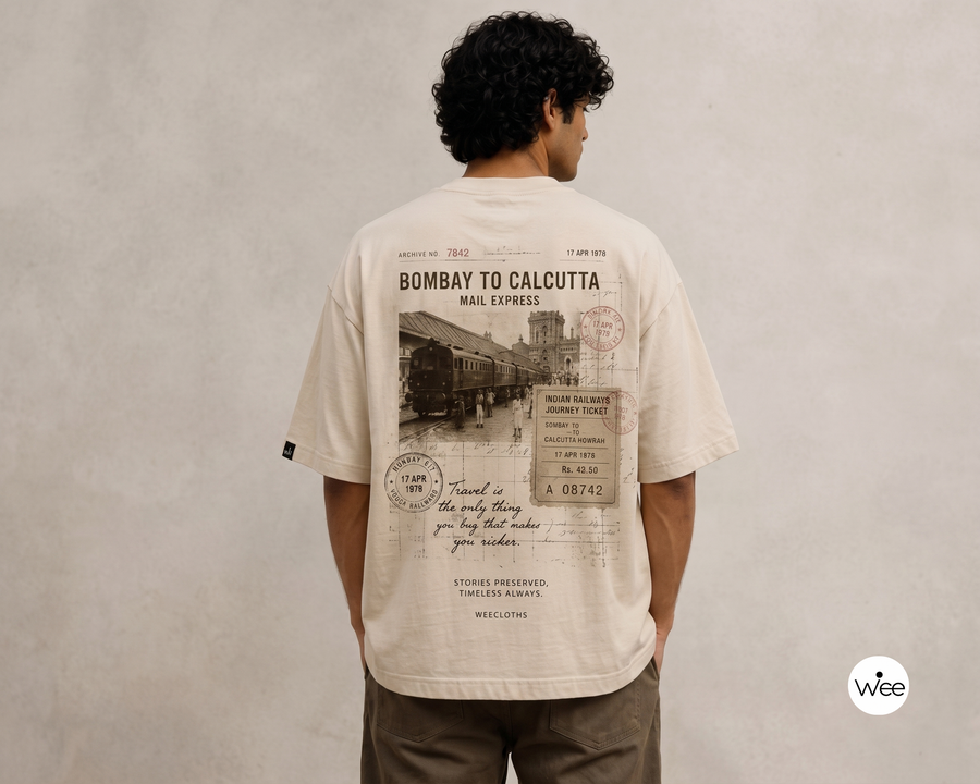 Bombay to Calcutta Mail Express vintage railway T-shirt product image
