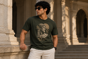 WeeCloths Ancestral olive green classical bust T-shirt