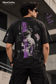 WeeCloths Purple Muse Gen Z fitted T-shirt back view