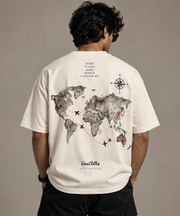 WeeCloths World Map Travel T-Shirt back view